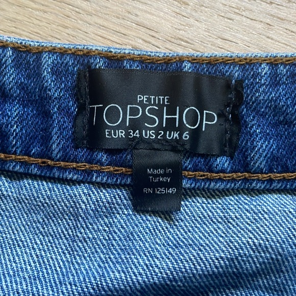 TOPSHOP dark denim button skirt - Picture 5 of 9